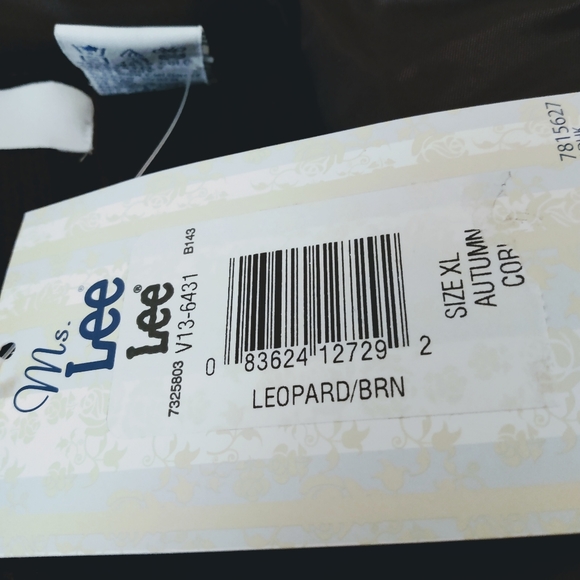 Ms Lee Leopard Brown Animal Print Faux Fur Vest XL - Picture 8 of 9